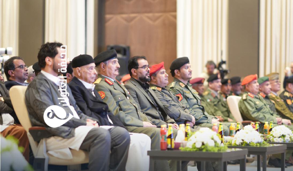 عقيلة صالح والمشير حفتر يفتتحان المجمع الإداري في درنة - psd elenwan 98
