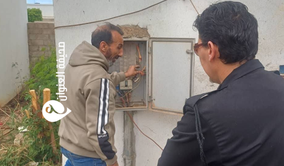 الشرطة الكهربائية تُنفذ حملة لقطع التوصيلات غير الشرعية في بنغازي - psd elenwan 1 44