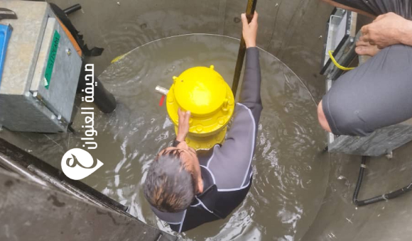 جهاز النهر يُعلن السيطرة على تسرب بمحطة المياه بين إجدابيا وسرت - psd elenwan 2 7