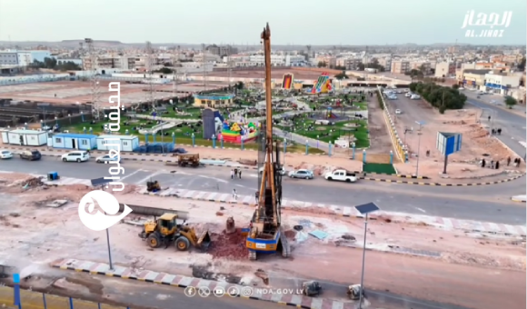 تسارع وتيرة تنفيذ مشروع جسر “بطل العبور” في سبها