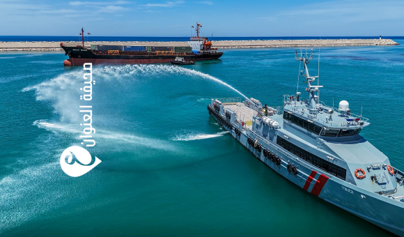 ميناء منطقة سرت الحرة يستقبل سفينة تركية محملة بتجهيزات مشاريع الإعمار - psd elenwan 5 3