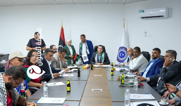 وفد رفيع المستوى من الحكومة الليبية يلتقي تنسيقية قافلة الصمود في سرت - psd elenwan 10 2