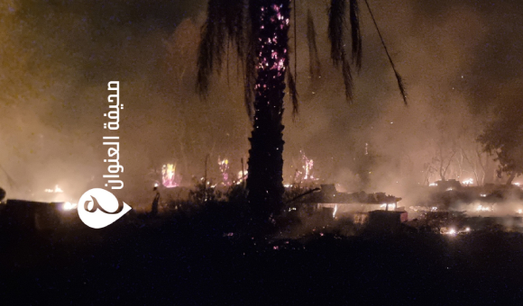 السيطرة على حريق مزارع نخيل في الكفرة - psd elenwan 3 6