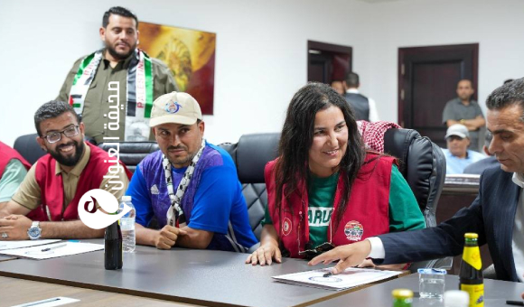 وفد رفيع المستوى من الحكومة الليبية يلتقي تنسيقية قافلة الصمود في سرت - psd elenwan 8 2