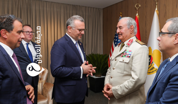 المشير حفتر يبحث مع مستشار الرئيس الأمريكي آفاق التعاون المشترك - psd elenwan 4 13