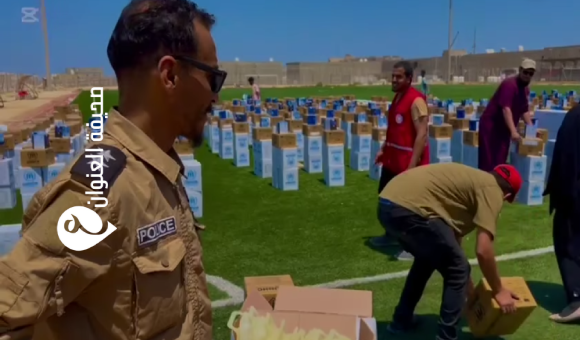 مكافحة الهجرة البطنان يؤمن توزيع مساعدات لـ1000 أسرة نازحة