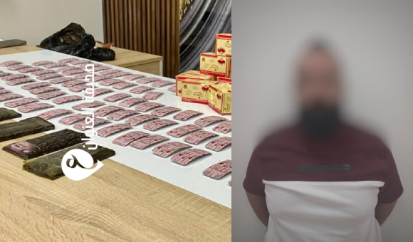 القبض على مروج ترامادول وحشيش في بنغازي خلال كمين أمني محكم - psd elenwan 45