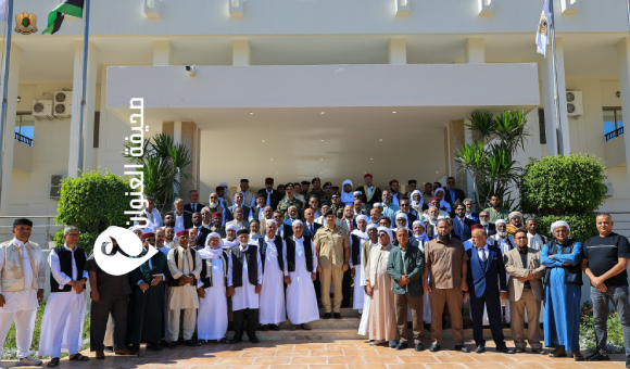 نائب القائد العام يستقبل وفداً من مشايخ وأعيان قبيلة أولاد سليمان في بنغازي - psd elenwan 5 9