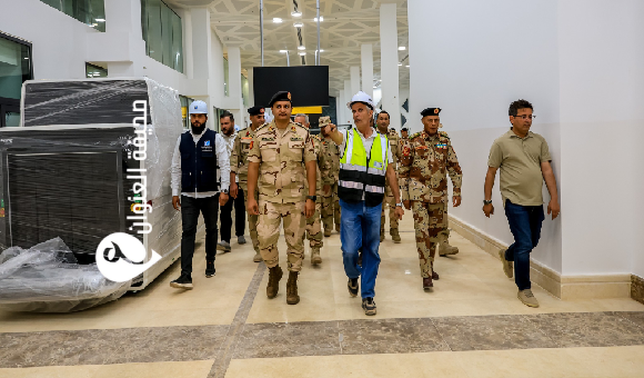 نائب القائد العام يتفقد مطار سبها الدولي ويثمن مستوى الإنجاز