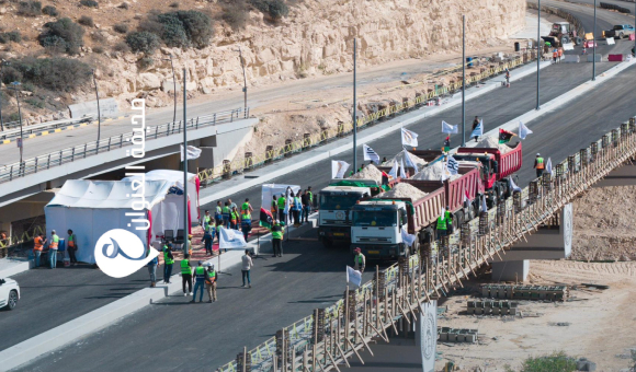 اختبار هندسي دقيق لجسر طريق الباكور تمهيدًا لاعتماده للتشغيل الرسمي - psd elenwan 3 12