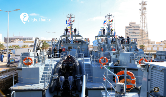 قاعدة بنغازي البحرية تشهد انضمام أربعة زوارق خلال زيارة رئيس الأركان - psd elenwan 1 80