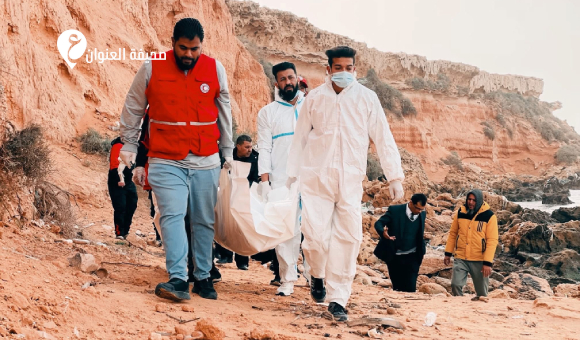 الهلال الأحمر ينتشل جثة بمنطقة الجرف في صبراتة - psd elenwan 1 85