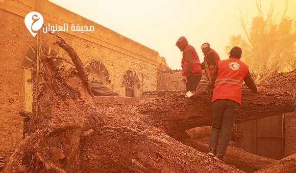 إخلاء ناجح لعائلات في الأبيار بسبب العاصفة الترابية - psd elenwan 37 1