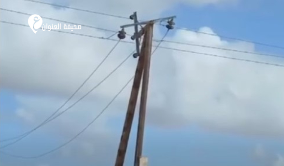 سقوط أعمدة كهربائية في ترهونة نتيجة الرياح القوية - psd elenwan 1 1