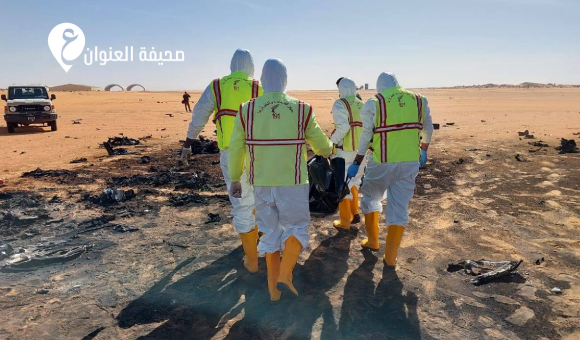 جهاز الإسعاف بالكفرة ينشر صور انتشال ضحايا تحطم مروحية الإسعاف - psd elenwan 2026 02 10T143709.187