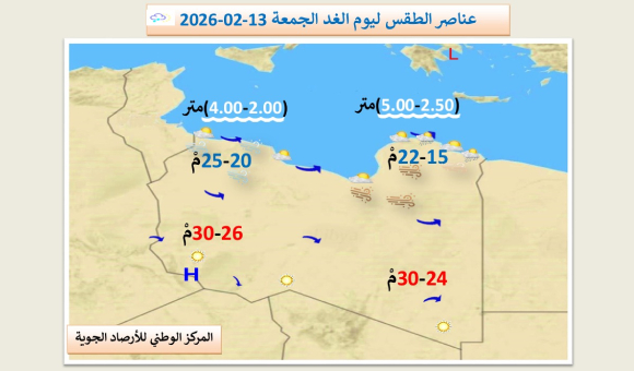 الأرصاد تحذّر من تقلبات جوية - psd elenwan 2026 02 12T114706.927