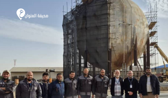 شركة البريقة تتابع أعمال صيانة خزانات الغاز في مستودع طرابلس النفطي - psd elenwan 5 3