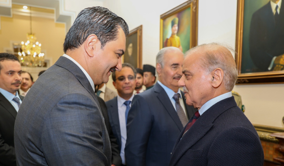 القائد العام للقوات المسلحة يعقد اجتماعا مع رئيس الوزراء الباكستاني - psd elenwan 83