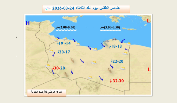 أمطار متفرقة على معظم مناطق ليبيا 2 أمطار متفرقة على معظم مناطق ليبيا - psd elenwan 2026 03 23T104033.512