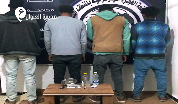ضبط سودانيين في شحات بتعاطي مواد مخدرة وكحولية