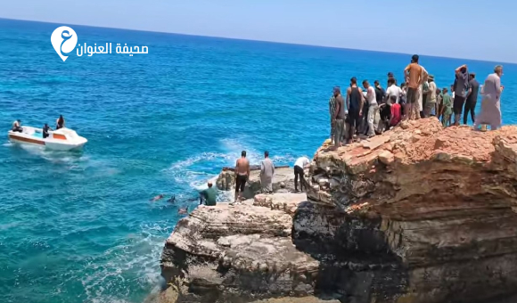 العثور على جثماني شابين فقدا في حادث غرق قبالة شاطئ رأس الهلال - psd elenwan 41
