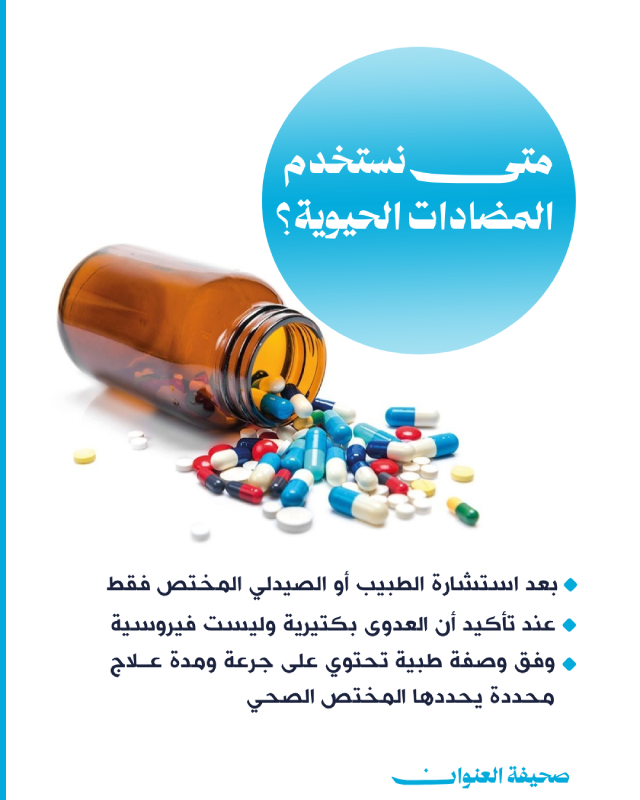 متى نستخدم المضادات الحيوية؟ - مشروع جديد 94