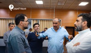 حماد يتفقد مركز إدارة التحكم لمتابعة إعادة التيار الكهربائي - psd elenwan 4 13