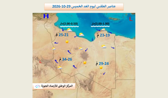 أمطار غزيرة بشرق ليبيا وتحذيرات من السيول واضطراب البحر - psd elenwan 2026 10 28T114044.327