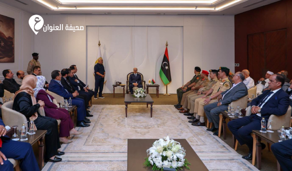 القائد العام يستقبل أعضاء مجلس النواب في بنغازي - psd elenwan